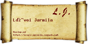 Lövei Jarmila névjegykártya